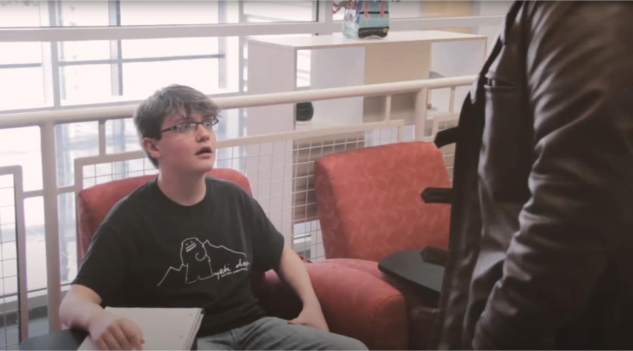 A still from the anxiety and depression video created by students at GlenOak High School