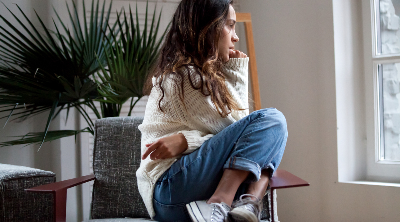 Teenage girl feeling depressed during coronavirus pandemic