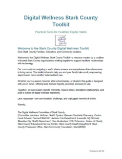 Digital Wellness Stark County Toolkit cover